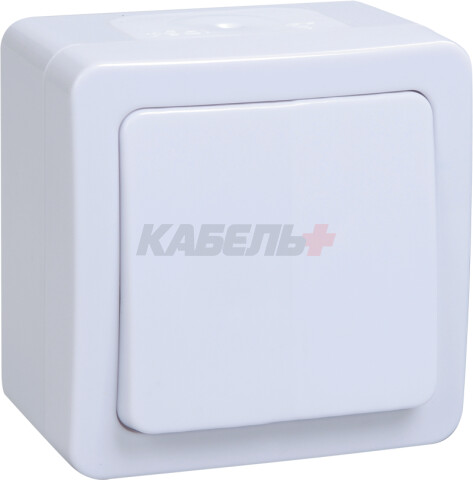 ВСп20-1-0-ГПБ выкл 1кл проход. о/у IP54 (цвет клавиш: белый) ГЕРМЕС PLUS