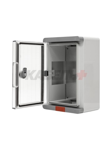 Пластиковый корпус 300х200х130 (ВхШхГ) прозрачная дверь, с монтажной платой, Design Pro Series IP67