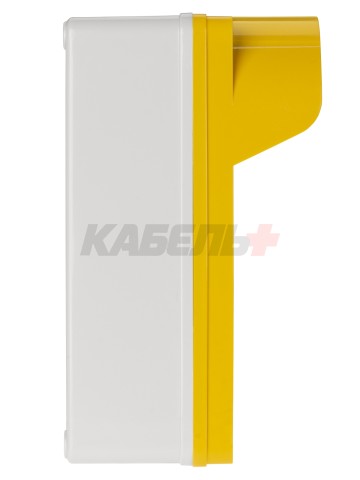 Корпус КП103 c козырьком для кнопок, 3 места, ABS желтый, IP66 TDM