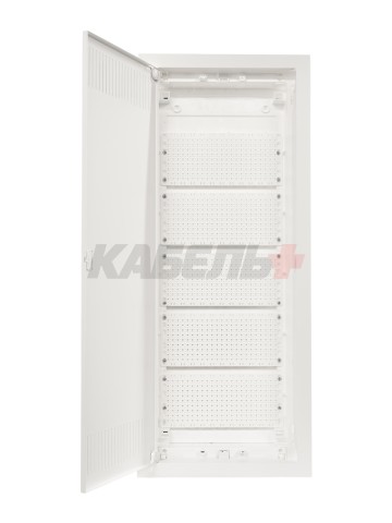 U60ES IT PL, Щит встраиваемый мультимедийный, 5 рядов, металл. дверца со слотами для охлаждения, IP30