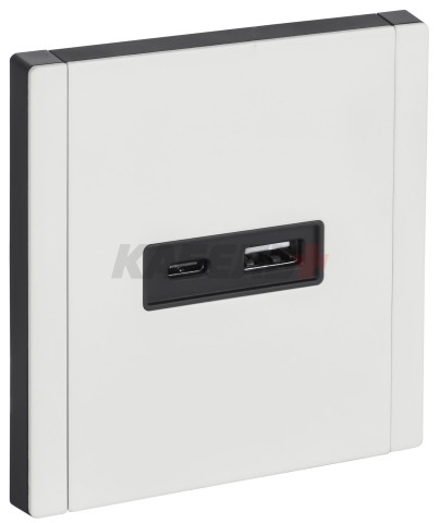FORTE&PIANO Розетка USB A+C 18Вт FP251M металл белый IEK