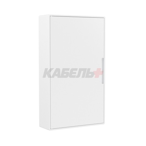 Щиток 36 мод настенный слаботочный FRAME, белый, с белой дверцей, с монтажной платой, 2 розетками (арт. 76482B) и установочной рамкой DKC