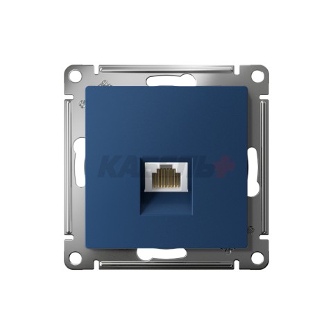 ATLASDESIGN РОЗЕТКА компьютерная RJ45 кат. 6A, механизм, АКВАМАРИН