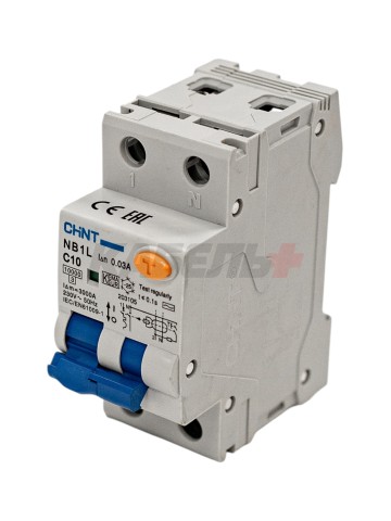 Диф. автомат NB1L 1P+N C10 30mA тип AC 10kA (36mm) (R)