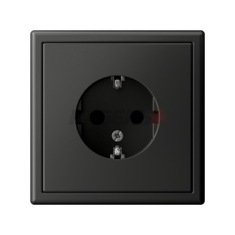 ARTGALLERY РОЗЕТКА с заземлением со шторками, 16А, механизм, БАЗАЛЬТ