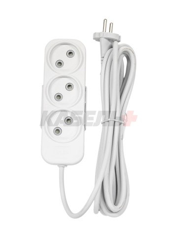 EL-BI,Myra,удлинитель 3гн3м б/з белый,527-110203-360