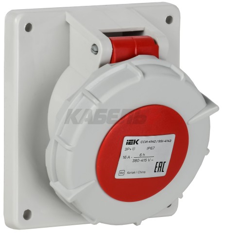 Розетка встраиваемая ССИ-414 3Р+Е 16А 380-415В IP44 IEK