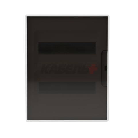 Щиток 24 мод настенный FRAME, белый, с тонированной дверцей, с 4 шинами PEN (2шт на 8 отв. и 2шт на