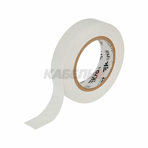Изолента ПВХ 0,13х15мм, 20м, белая KRANZ.