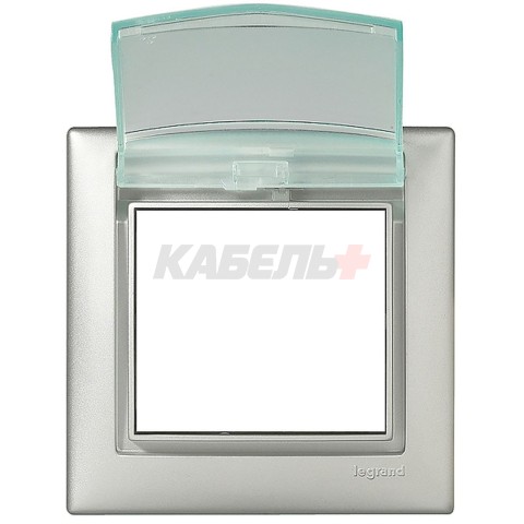 Valena - Рамка 1 пост с крышкой IP44, алюминий