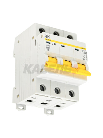 KARAT Автоматический выключатель ВА47-29 3P D 25А 4,5кА IEK