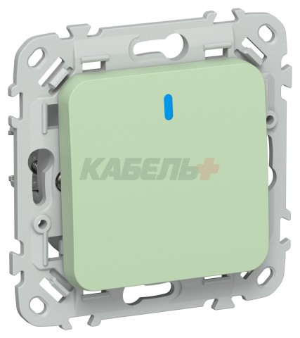 FLITE Выключатель 1-клавишный с индикацией 10А ВС11-1-1-ФлФ фисташковый IEK