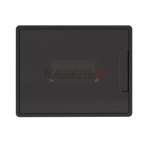 Щиток 8 мод встраиваемый FRAME, черный, с тонированной дверцей, с 2шинами PEN на 6 и 8 отв. DKC