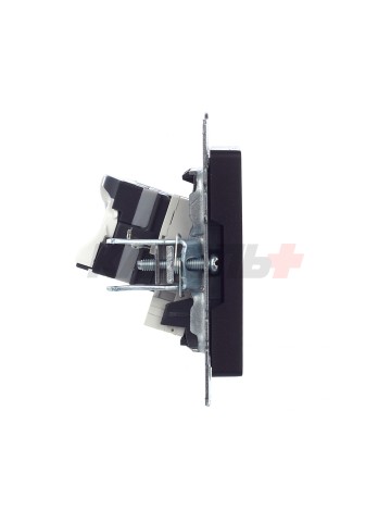 BRITE Розетка двойная RJ11+RJ45 кат.5E РК/Т12-БрЧ черный IEK