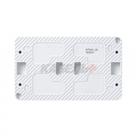 ATLASDESIGN PROFI IP54 О/У РОЗЕТКА двойная с заземлением со шторками, 16А, БЕЛЫЙ