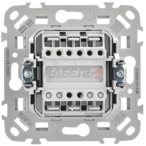 FLITE Выключатель 2-клавишный 10А ВС12-1-0-ФлЖ жемчуг IEK