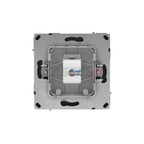 Компьютерная розетка RJ-45 без шторки, кат.5е одинарная, KANT, черный уголь DKC