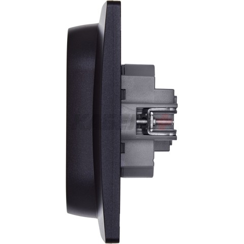 INSPIRIA Розетка 2-местная с заземлением с защитными шторками 16А в сборе антрацит