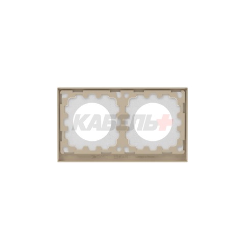 Рамка 2 поста IP44, KANT, ванильный марципан DKC