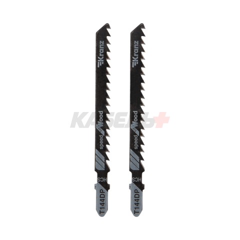 Пилка для электролобзика по дереву T144DP 100 мм 6 зубьев на дюйм 8-60 мм (2 шт./уп.) Kranz