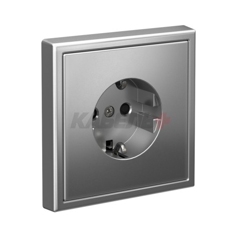 ARTGALLERY РОЗЕТКА с заземлением со шторками, 16А, механизм, быстрозажим. клем., СТАЛЬ