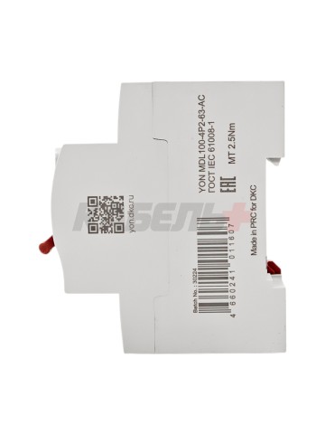 Устройство защитного отключения УЗО ВДТ YON MAX MDL100, 4P, 30mA, 63A, тип АC DKC