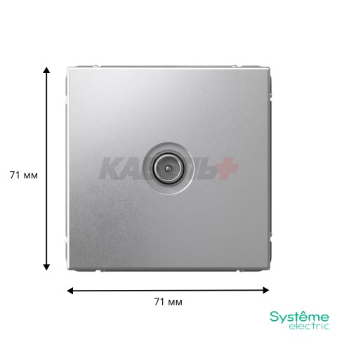 ARTGALLERY TV РОЗЕТКА проходная 4DB, механизм, АЛЮМИНИЙ