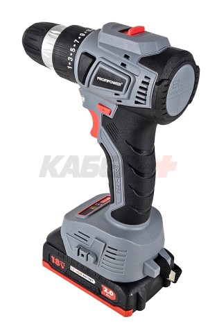 Аккумуляторный бесщеточный шуруповерт E0146 PROFIPOWER MKBL-18BT (18В,Li-ion-2шт, 2.0Ач, 0,8-10мм,40нм,магнитная бита, З/У, в кейсе)