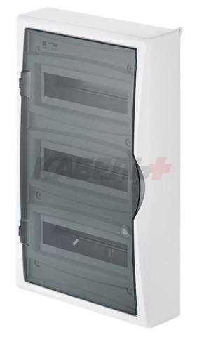 Щит навесной ECO BOX 3x12M, N/PE 4x 6x16+3x10mm2, дымчатая пласт. дверь, белый RAL9003, 560x354x107mm, IP40