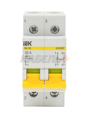 KARAT Выключатель нагрузки (мини-рубильник) ВН-32 2P 32А IEK