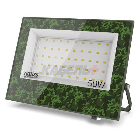 Прожектор светодиодный Gauss Elementary 50W 4500lm IP65 6500К ХАКИ 1/40