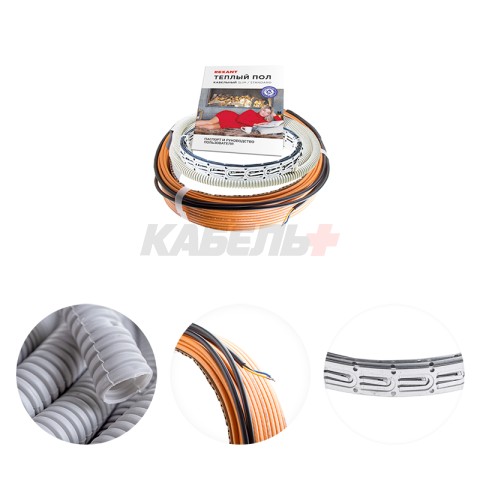 Теплый пол, нагревательный самоклеящийся мат Extra 10 м², 0,5х20 м, 1600 Вт двухжильный REXANT