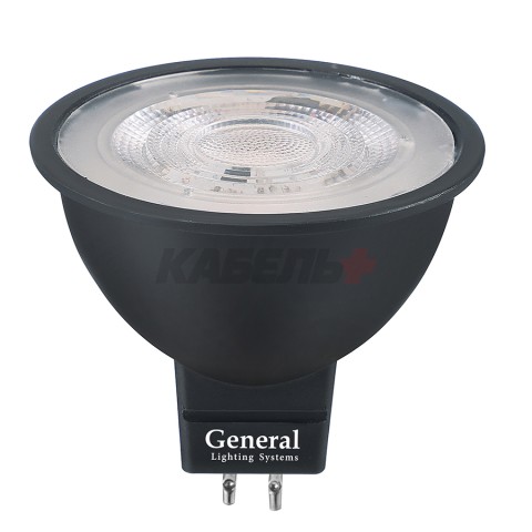 Лампа Светодиодная General  GLDEN-MR16DIF10-230-GU5.3-4500 Черная Dif 30