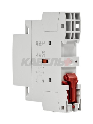 Контактор модульный YON max типа MCE, 2P, 20A, 240В, 1НО+1НЗ DKC