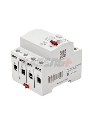 Устройство защитного отключения УЗО ВДТ YON MAX MDL100, 4P, 30mA, 40A, тип АС DKC