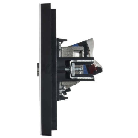 FORTE&PIANO Розетка двойная TV+RJ45 кат.6 FP237M металл белый IEK