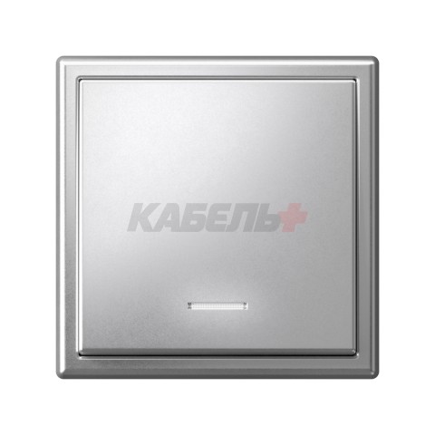 ARTGALLERY 1-клавишный ВЫКЛЮЧАТЕЛЬ с подсветкой, 10АХ, механизм, быстрозажим. клем., АЛЮМИНИЙ