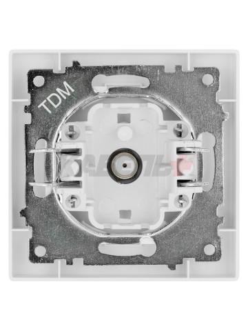 Розетка SAT (F-разъем) 0-2400МГц белая "Сенеж" TDM