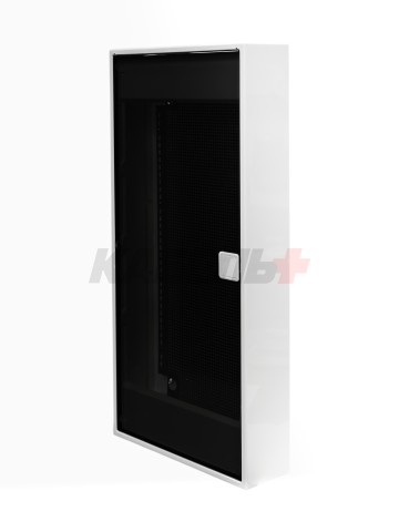 N48-ALFA IT, Щит навесной мультимедийный, 4 ряда, прозрач. дверца, IP40