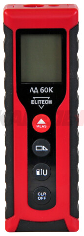 Дальномер лазерный ЛД 60К (60 м / +- 3 мм / 2хААА), ELITECH