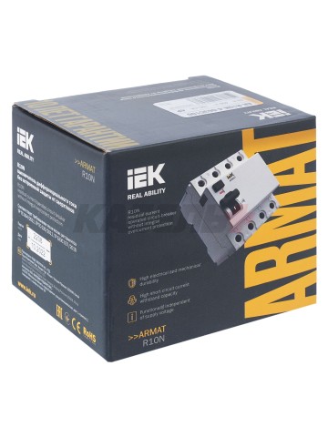 ARMAT Выключатель дифференциального тока R10N 4P 63А 100мА тип AC IEK
