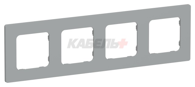 FLITE Рамка 4-местная РУ-4-К-ФлС серый IEK