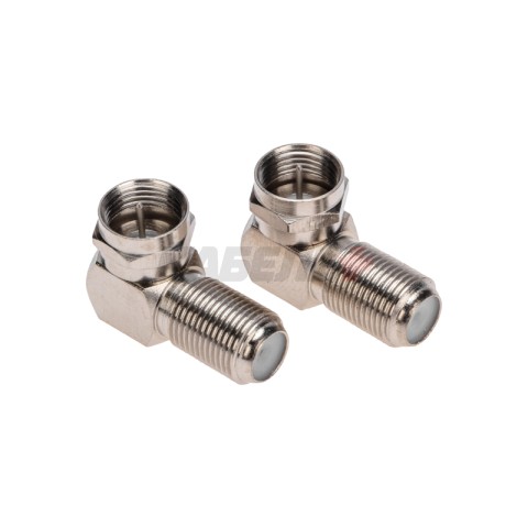 Переходник угловой штекер F – гнездо F REXANT