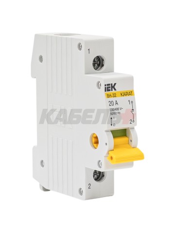 KARAT Выключатель нагрузки (мини-рубильник) ВН-32 1P 20А IEK