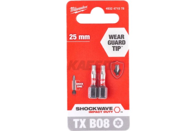 Насадка Milwaukee SHOCKWAVE TX BO8 25мм (2шт) Milwaukee