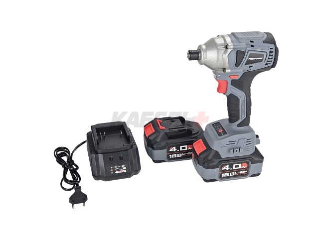 Аккумуляторный винтоверт беcщеточный импульсный ProfiPower MKDTD-18V (Li-ion-2шт, 4.0Ач, З/У speed, кейс)