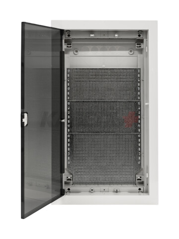 U36FP IT PL, Щит встраиваемый мультимедийный, 3 ряда, прозрач. дверца, IP30