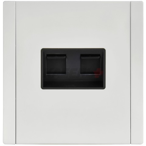 FORTE&PIANO Розетка компьютерная двойная RJ45 кат.6 FP234M металл белый IEK