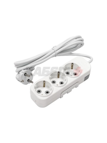 EL-BI,Myra,удлинитель 3гн2м с/з белый,527-010202-311