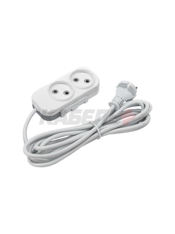 EL-BI,Myra,удлинитель 2гн3м б/з белый,527-110203-260